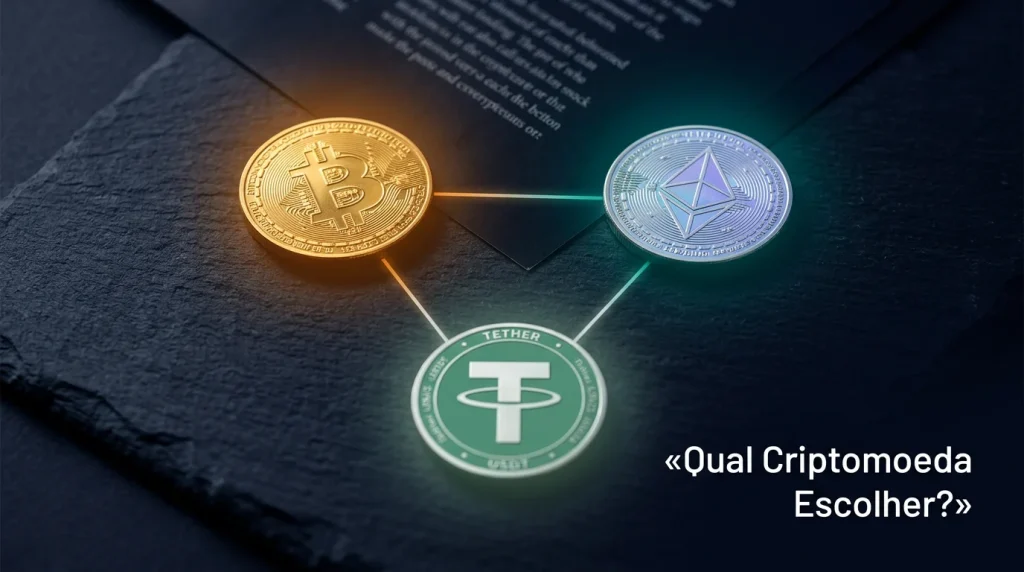 Comparação entre Bitcoin, Ethereum e stablecoins para apostas desportivas cripto